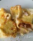 Lumaconi rellenos de carne al coñac con bechamel sin lactosa en GME, F Y G y tradicional