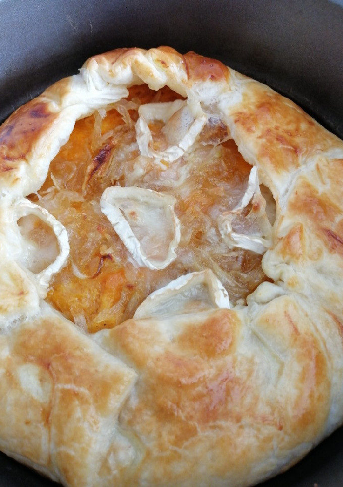 Una foto de Galette de calabaza y queso de cabra