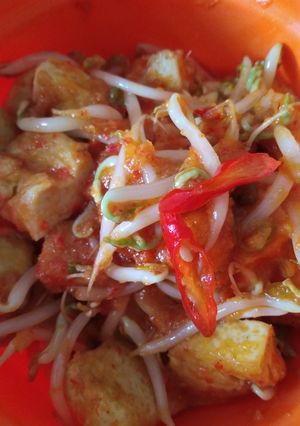 Foto resep Tumis pedas toge dan tahu