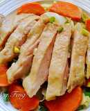Steamed Chicken Thighs with Cabbage (Rice Cooker Version)