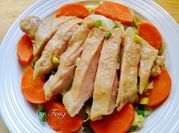 A picture of chicken vegetable rice