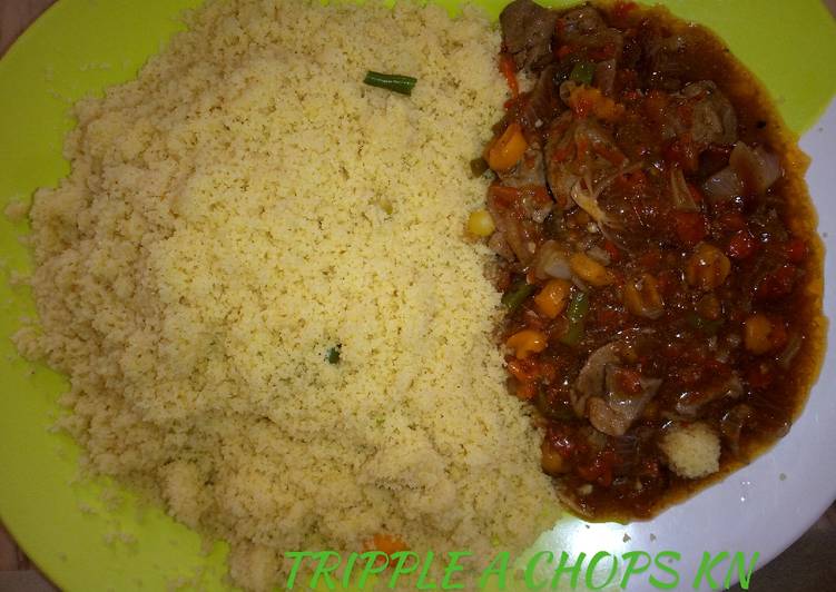 Recipe of Quick Couscous With liver sauce