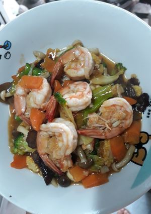 รูปของ ผัดผักรวมใส่กุ้ง