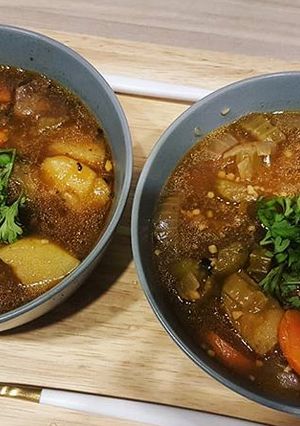 A picture of Beef stew with stout.