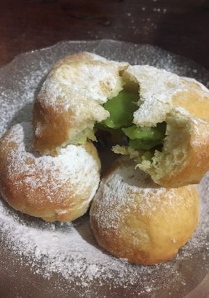 Foto resep Donat bamboloni isi srikaya pandan