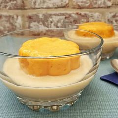 Corn Pudding with Custard Sauce A picture of Corn Pudding with Custard Sauce.