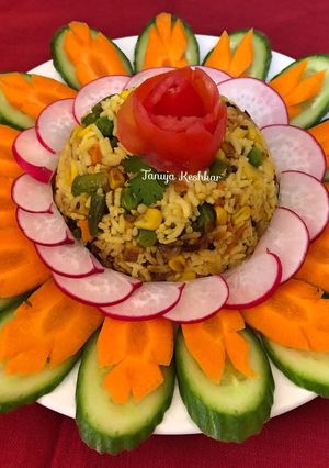 A picture of Vegetable pulao.