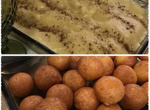 Una foto de Natilla y buñuelos