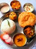 Traditional Bihari Veg Thali