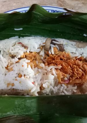 Foto resep Nasi Bakar Jamur isi Tuna