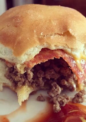 A picture of Pizza burger bundles.