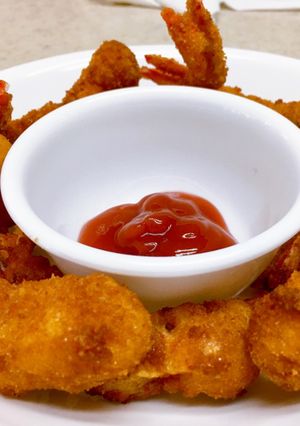 Hình của món Tôm chiên giòn rụm.