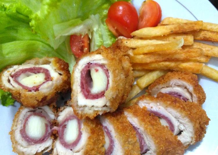 Resep 🧀Chicken Cordon Bleu | Resep Membuat 🧀Chicken Cordon Bleu Yang Sedap