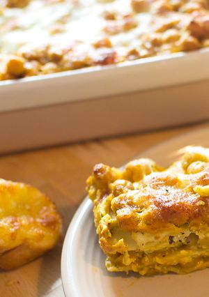 A picture of Chhole da Lasagna.