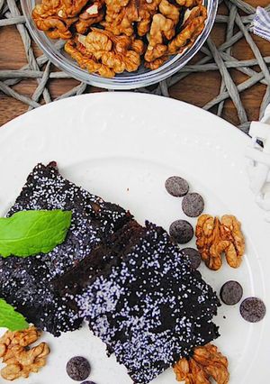 Céklás Brownie (glutén- tej- és cukormentes) recept fotója