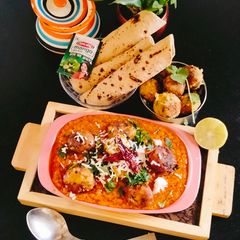 Palak paneer kofta curry Spinach paneer kofta curry A picture of Palak paneer kofta curry Spinach paneer kofta curry.