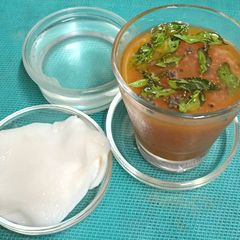 A picture of Chilled Coconut 🥥 & Tomato 🍅 Rasam (A Bowl Of Cold Summer).