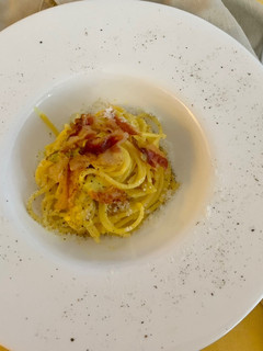 Foto di Spaghetti alla carbonara con guanciale sgrassato