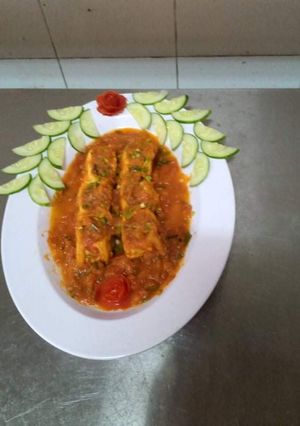 Hình của món Đậu phụ nhồi thịt hấp.