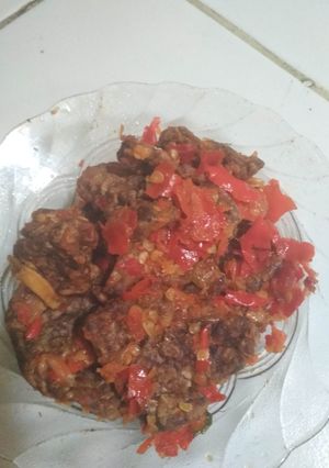 Foto resep Paru goreng masak balado
