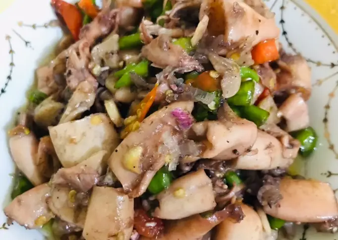 Sambal tumis Cumi asin cabe rawit