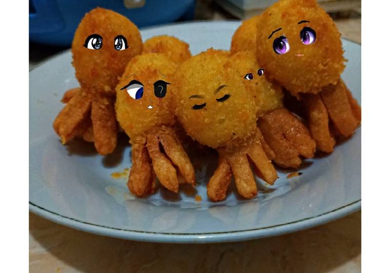 Resep masakan Sosis kentang gurita🐙🥔 | Cara Bikin Sosis kentang gurita🐙🥔 Yang Paling Enak