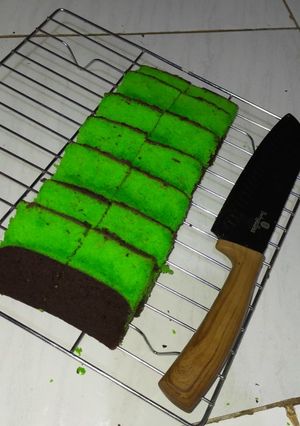 Foto resep Brownies kukus coklat pandan