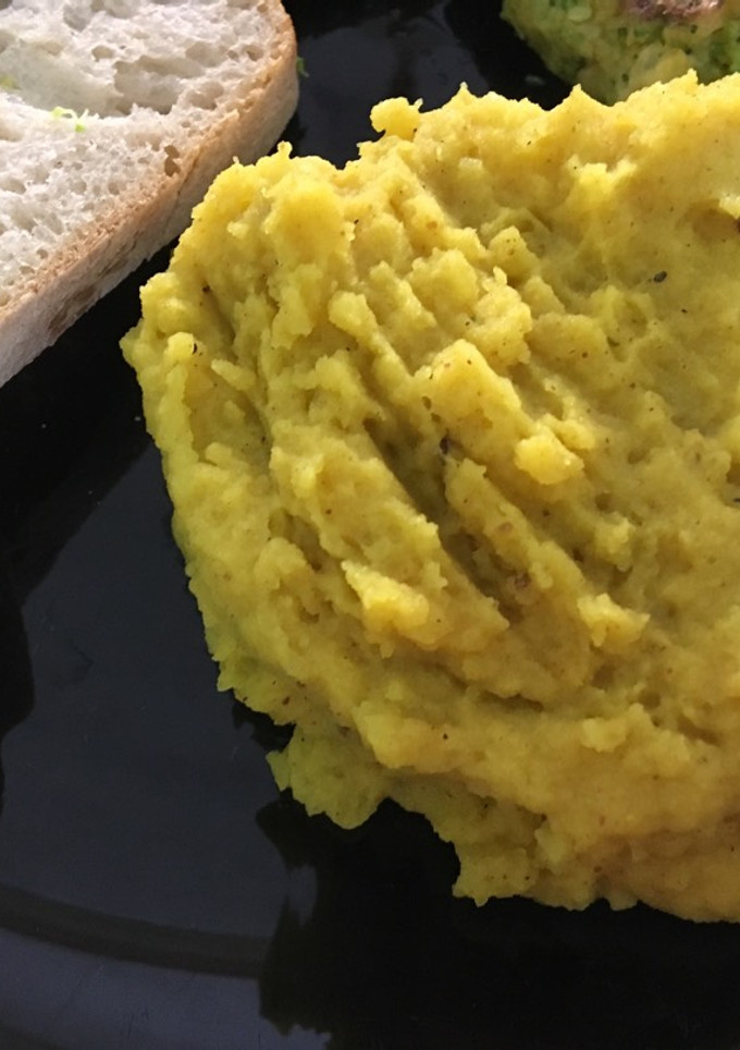 Una foto de Puré de patatas casero al curry