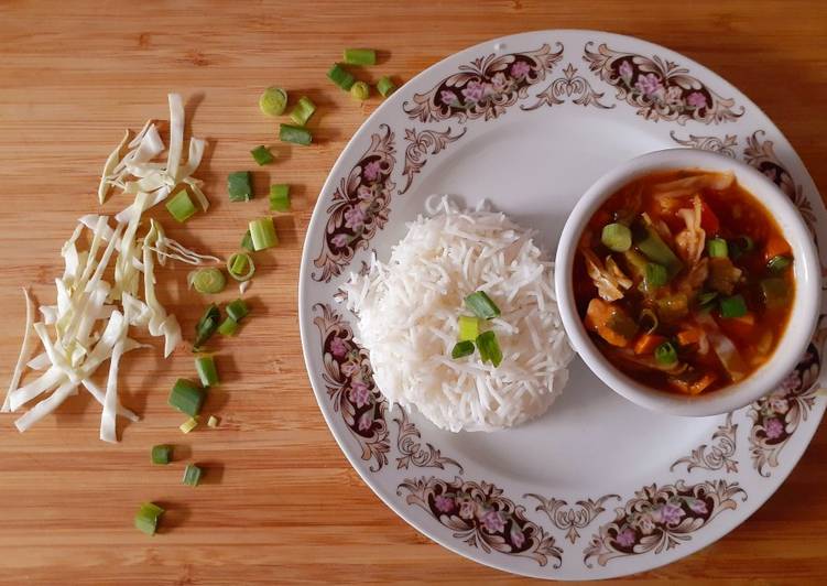 Chicken Shashlik Curry with Rice🍛