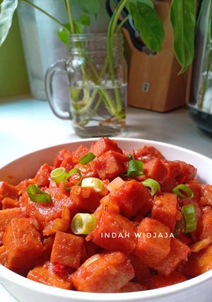 Foto resep Daging Luncheon Pork masak Pedas (Non Halal)
