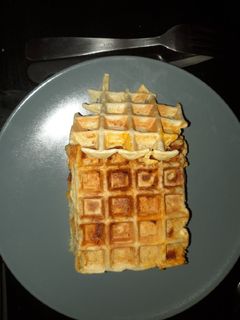 Une photo de Gaufre chorizo / gruyère