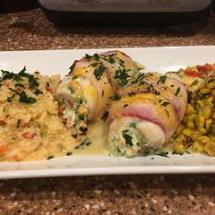 A picture of Jalapeño bacon wrapped chicken roll ups.