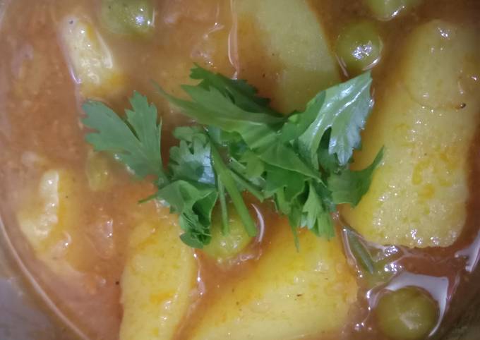 Recipe of Delicious Aloo matar ki sabzi