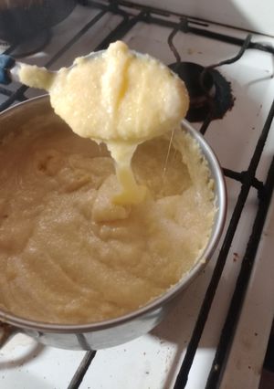 Una foto de Polenta con queso