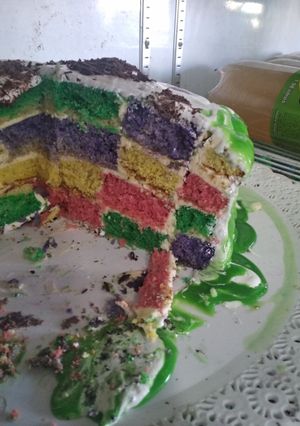 Una foto de Torta ajedres 4 colores