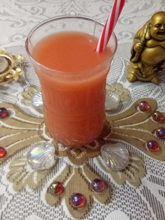 A picture of Pink guava juice.