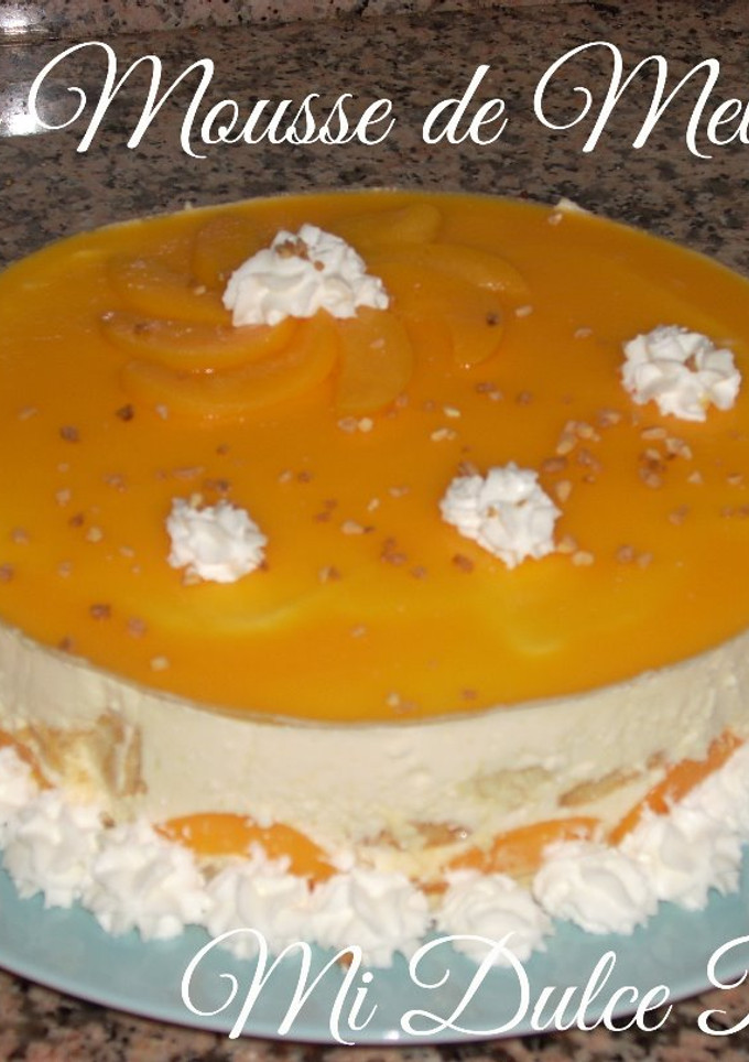 Una foto de Tarta mousse de melocotón