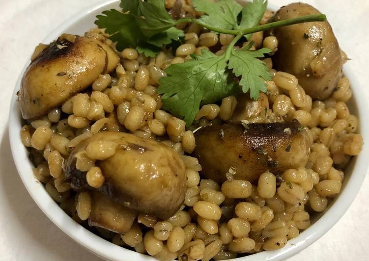 Easiest Way to Prepare Super Quick Homemade Barley mushroom Risotto