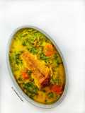 Gulai kelakai salai/ikan asap toman