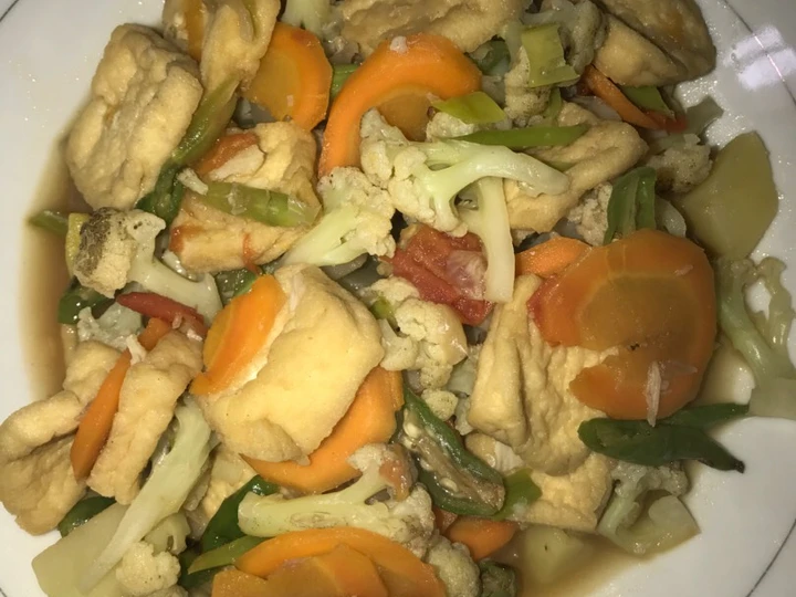 Cara Mudah Menyiapkan Resep Tumis Kembang kol tahu komplit 😙 Buat DIET tapi enak yang Uenak Anti Ribet, Mantap Sekali