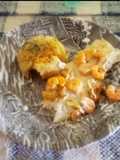 Abadejo al horno con salsa crema de camarones
