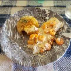 Foto principal de Abadejo al horno con salsa crema de camarones