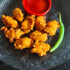 Moong dal pakoda A picture of Moong dal pakoda.
