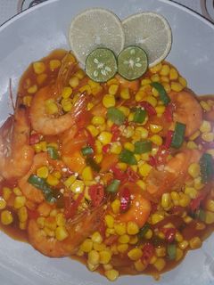 Foto resep Udang saus jagung asam manis