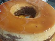 Una foto de chocoflan sin tacc