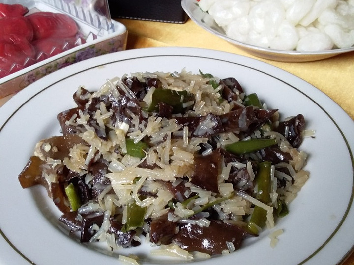 Cara Buat Tumis Bihun soun jamur kuping cabe hijau Yang Enak