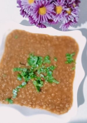 صورة لوصفة شربة عدس بدون دجاج