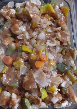 Una foto de Pollo agridulce👩‍🍳