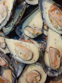 Una foto de Mejillones a la crema con roquefort