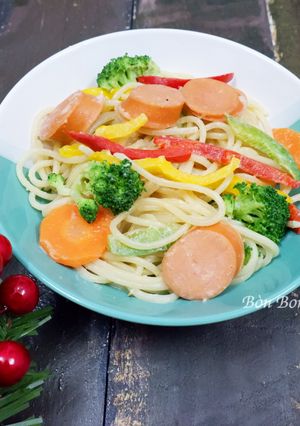 Hình của món Mì Ý (Spaghetti) Xúc Xích.